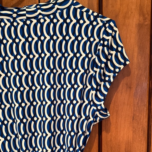 Liz Claiborne Career Navy and White Midi Dress - Picture 9 of 10